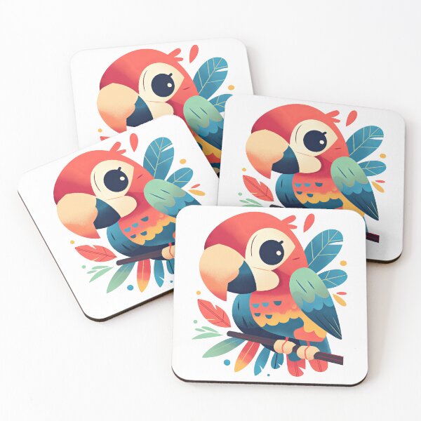 Item preview, Parrot perched on branch designed and sold by OneMoreMelt.