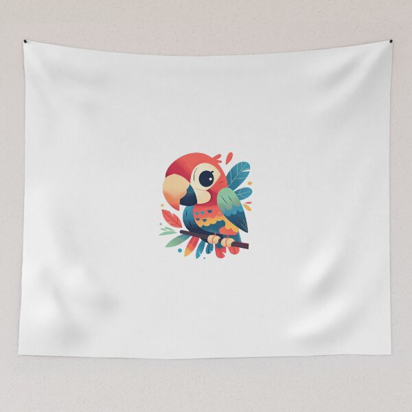 Item preview, Parrot perched on branch designed and sold by OneMoreMelt.