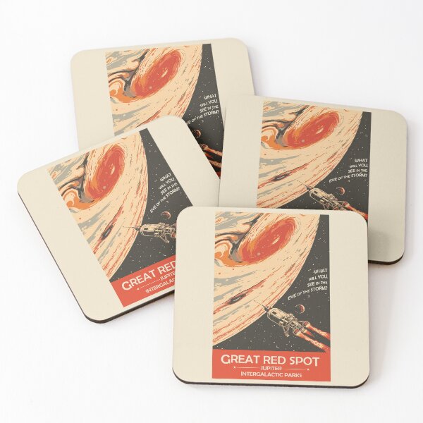Item preview, Retro Space Poster Great Red Spot of Jupiter designed and sold by Lizzy Fern Studios.