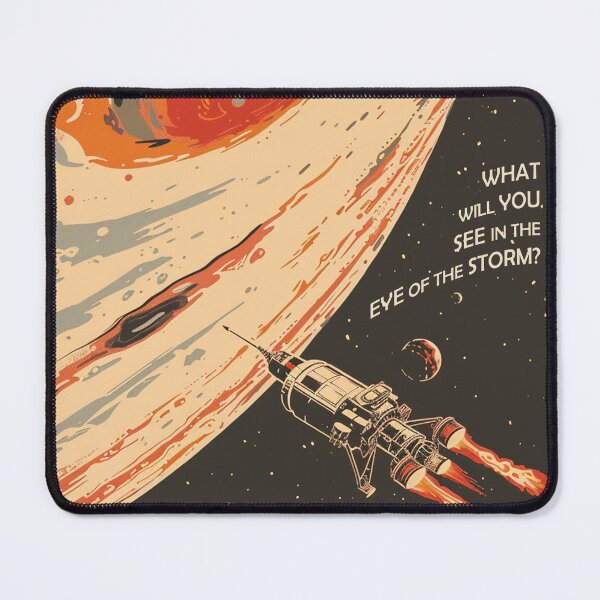 Item preview, Retro Space Poster Great Red Spot of Jupiter designed and sold by Lizzy Fern Studios.