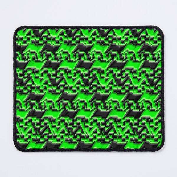 Item preview, Green and Black glitchy Skewed Checkerboard   designed and sold by TheRulerofEarth.