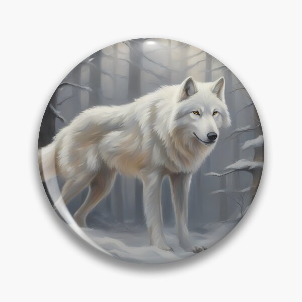 Item preview, White Wolf in Winter Forest designed and sold by CalmnessbyChoice.