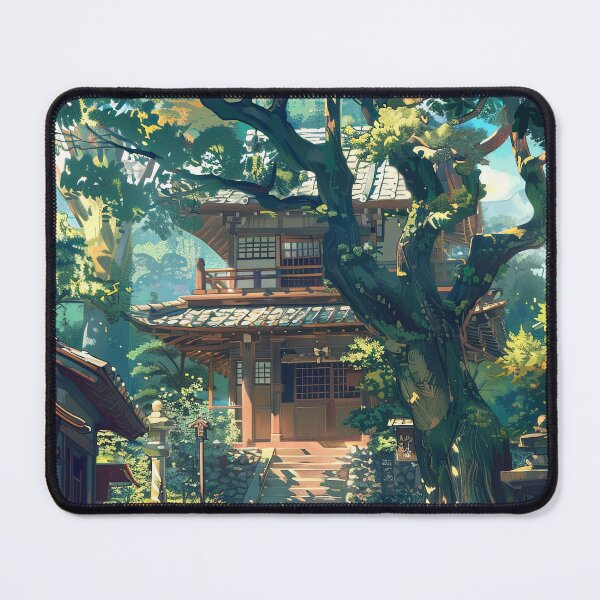 Item preview, Japanese Anime Forest Village Landscape - Village of Serenity designed and sold by SamuraiSwords.