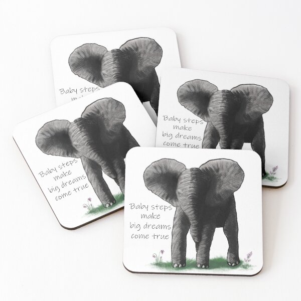 Item preview, Baby Elephant Quote designed and sold by Jaana Day.
