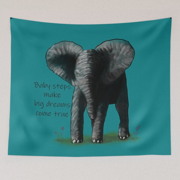 Item preview, Baby Elephant Quote designed and sold by Jaana Day.