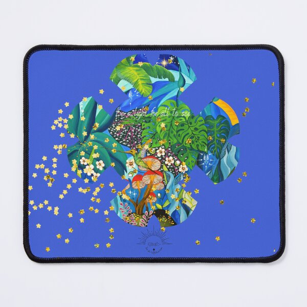 Item preview, Be a light for all to see, hummingbird and imaginary tropical landscape designed and sold by GabiVitryArt.