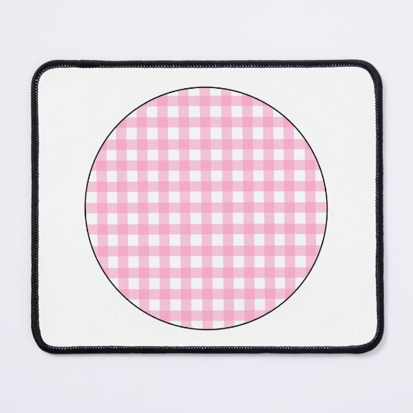 Item preview, Pink gingham pattern circle designed and sold by Articbee.