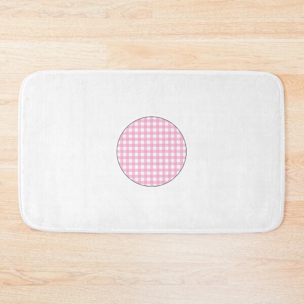 Item preview, Pink gingham pattern circle designed and sold by Articbee.
