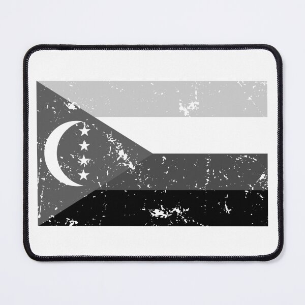 Item preview, Comoros black and white flag vintage grayscale designed and sold by Starstacks.
