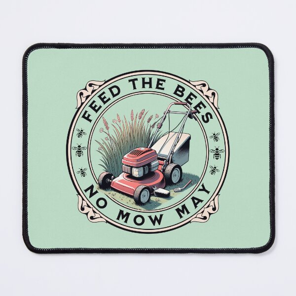 Item preview, No mow May feed the bees parked lawnmower designed and sold by Lady-Frost.
