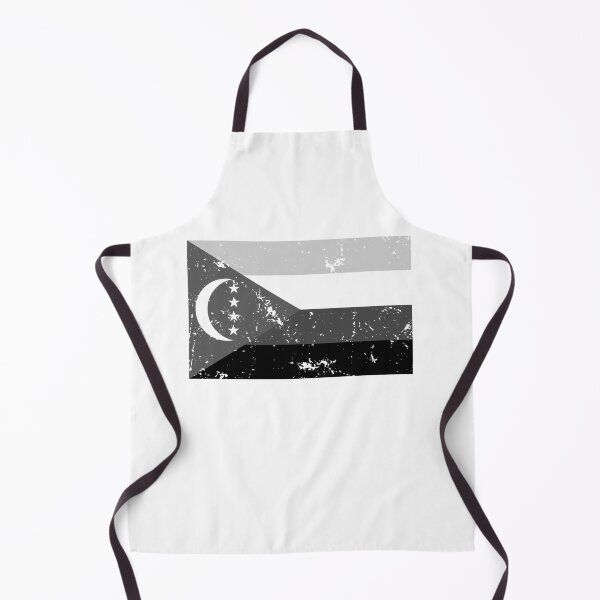 Item preview, Comoros black and white flag vintage grayscale designed and sold by Starstacks.