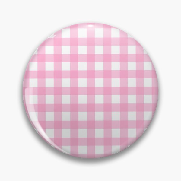 Item preview, Pink gingham pattern circle designed and sold by Articbee.