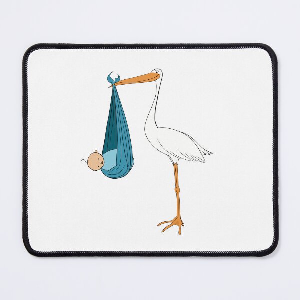 Item preview, Baby and Stork (Blue) designed and sold by ArcaneBear.