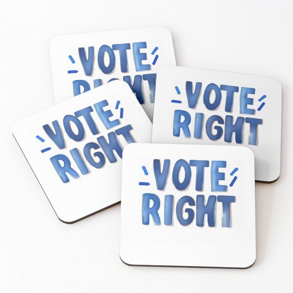 Item preview, Vote right vote blue watercolor painting designed and sold by AKRE R.