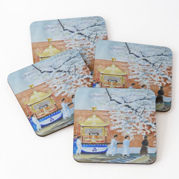 Item preview, Shrine and Cherry Blossom designed and sold by Dai Wynn Fine Art.