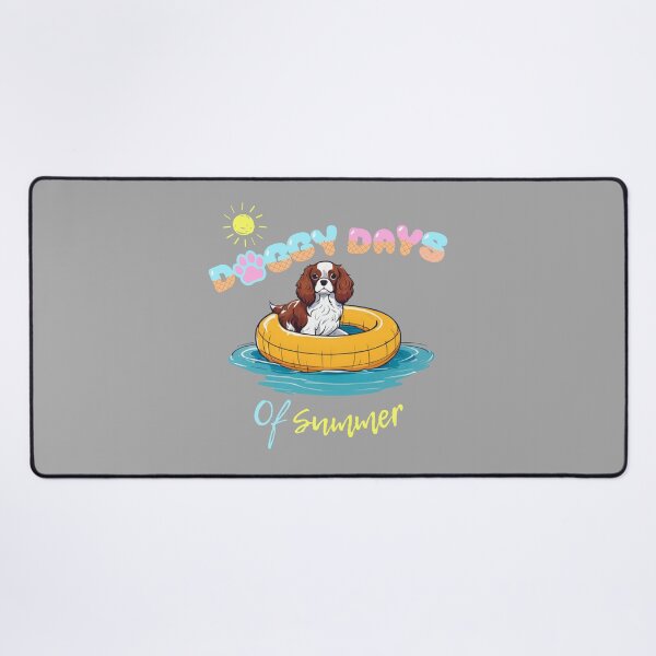 Item preview, Doggy Days of summer aesthetic summer vacation Cavalier king charles spaniel dog in a swimming ring  designed and sold by GoodyPaws.