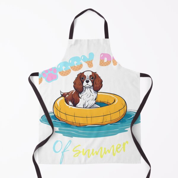 Item preview, Doggy Days of summer aesthetic summer vacation Cavalier king charles spaniel dog in a swimming ring  designed and sold by GoodyPaws.