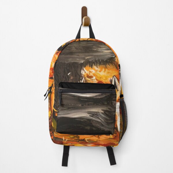 Item preview, Fox Portrait. Autumn season, fall fox, vintage fox, fox painting, Edvard Munch style designed and sold by FoxVibes.