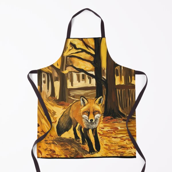 Item preview, Fox Portrait. Autumn season, fall fox, vintage fox, fox painting, Edvard Munch style designed and sold by FoxVibes.