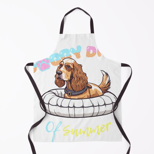 Item preview, Doggy Days of summer aesthetic summer vacation cocker spaniel dog in a swimming ring  designed and sold by GoodyPaws.