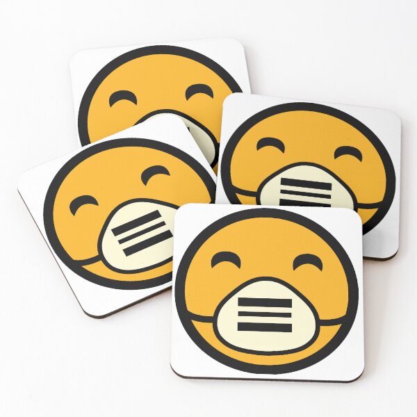 Item preview, Yellow emoji wearing a mask designed and sold by WwsNttb.
