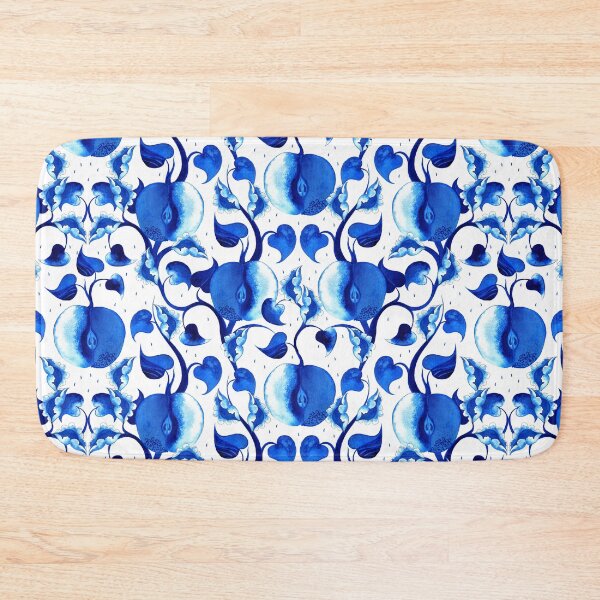 Item preview, Watercolor apples, blue on a white background designed and sold by Alex  Blud.