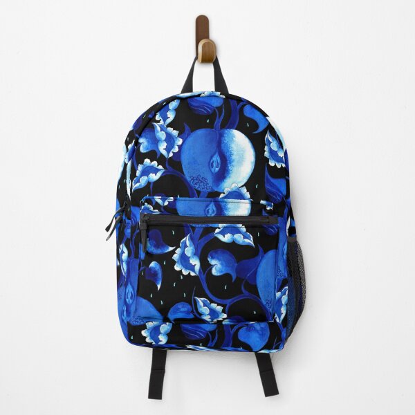 Item preview, Watercolor apples, blue on a black background designed and sold by Alex  Blud.