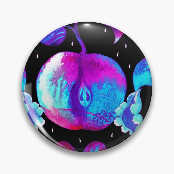 Item preview, Watercolor apples, blue-pink on a black background designed and sold by Alex  Blud.
