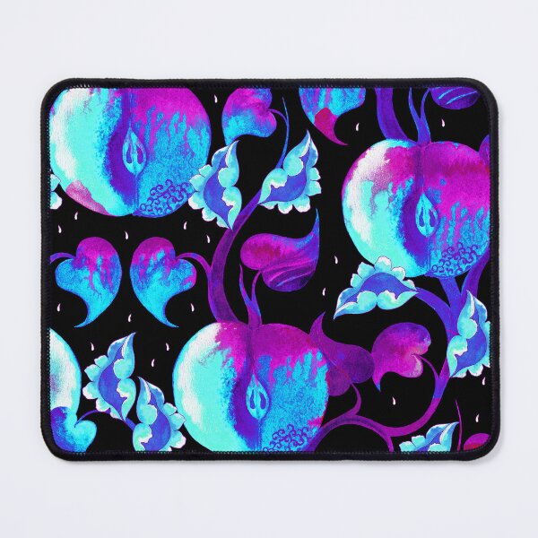 Item preview, Watercolor apples, blue-pink on a black background designed and sold by Alex  Blud.