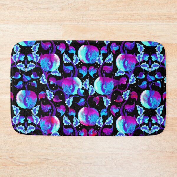 Item preview, Watercolor apples, blue-pink on a black background designed and sold by Alex  Blud.