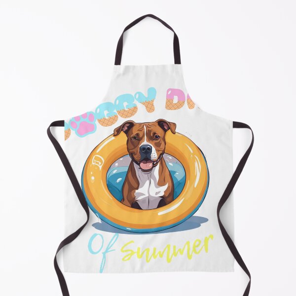 Item preview, Doggy Days of summer aesthetic summer vacation american staffordshire terrier dog in a swimming ring  designed and sold by GoodyPaws.