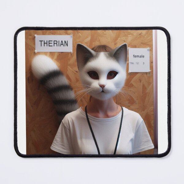 Item preview, Therian shirt female cat therian mask designed and sold by Agatson.