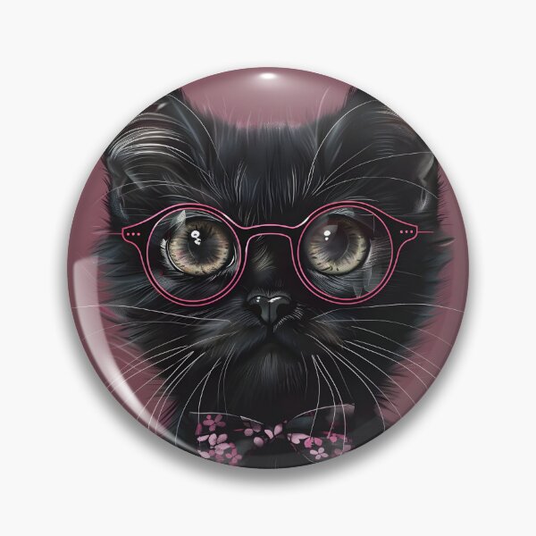 Item preview, Portrait of a cat with glasses designed and sold by HappyStickBike.