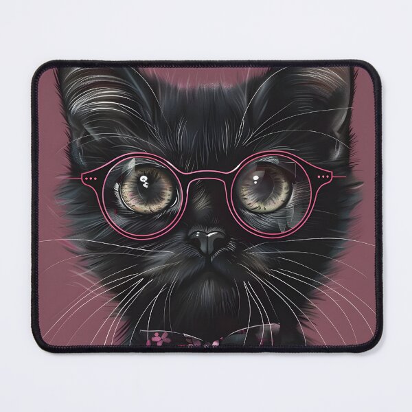 Item preview, Portrait of a cat with glasses designed and sold by HappyStickBike.