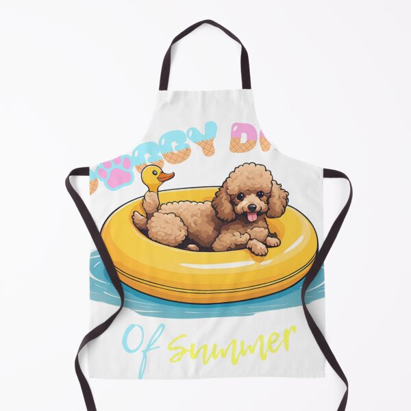 Item preview, Doggy Days of summer aesthetic summer vacation poodle toy dog in a swimming ring  designed and sold by GoodyPaws.