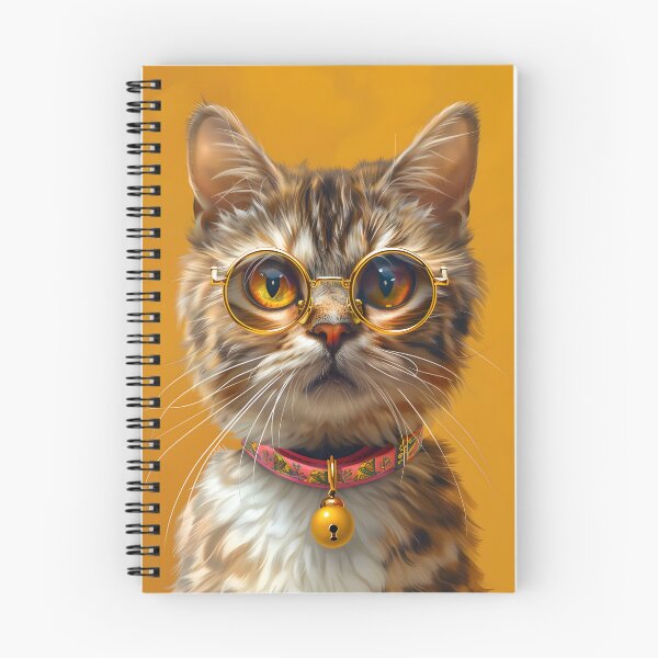 Item preview, Portrait of a cat with glasses designed and sold by HappyStickBike.
