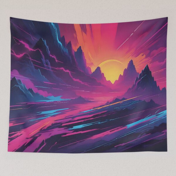 Item preview, Retro Synthwave Abstract Art designed and sold by papi1998.