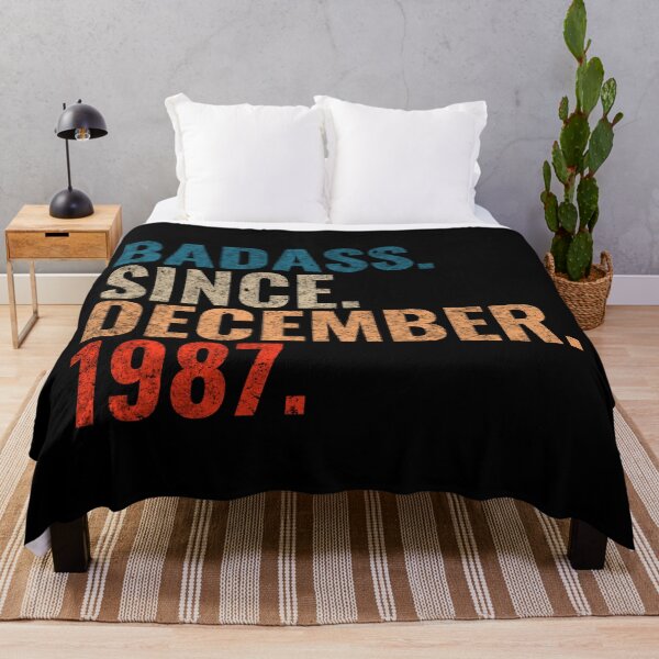 Item preview, Badass since December 1987 Vintage 1987 December birthday gift designed and sold by Teelogic.