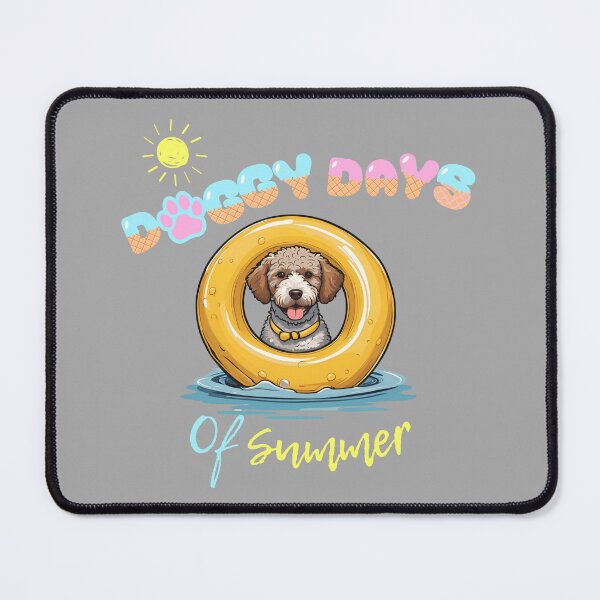 Item preview,  Doggy Days of summer aesthetic summer vacation lagotto romagnolo dog in a swimming ring  designed and sold by GoodyPaws.