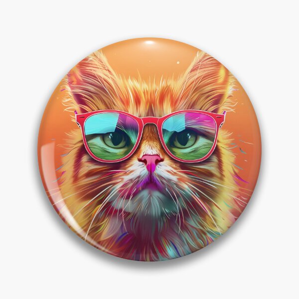 Item preview, Portrait of a cat with glasses designed and sold by HappyStickBike.