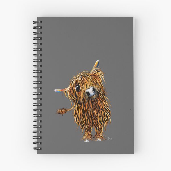 Item preview, HiGHLaND CoW PRiNT SCoTTiSH ' CoooWeee oN GReY ' BY SHiRLeY MacARTHuR designed and sold by Shirley MacArthur Art.