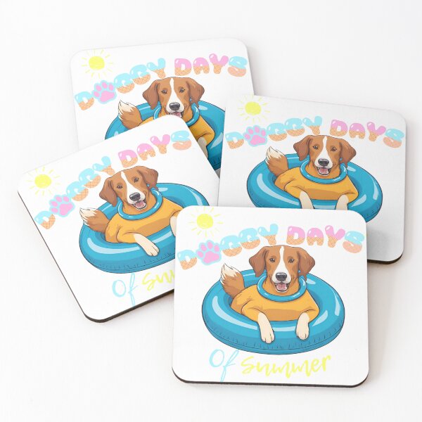 Item preview, Doggy Days of summer aesthetic summer vacation new scotia duck tolling retriever dog in a swimming ring  designed and sold by GoodyPaws.