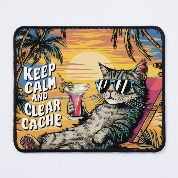 Item preview, Cat on the beach. designed and sold by MyHappyArtShop.