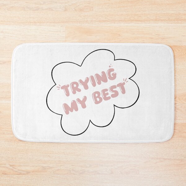 Item preview, Trying My Best Speech Bubble - Pastel Pink designed and sold by Kenitochi.