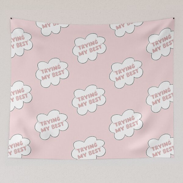 Item preview, Trying My Best Speech Bubble - Pastel Pink designed and sold by Kenitochi.