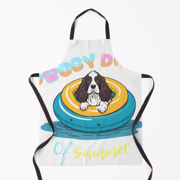 Item preview, Doggy Days of summer aesthetic summer vacation English springer spaniel dog in a swimming ring designed and sold by GoodyPaws.