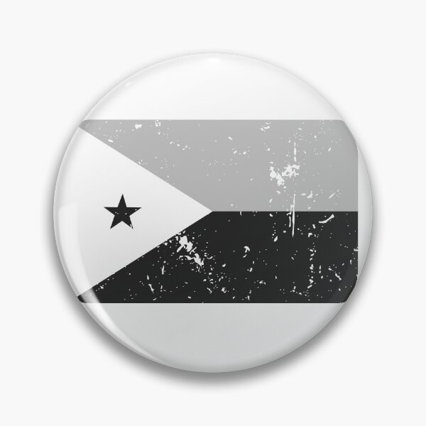 Item preview, Djibouti black and white flag vintage - grayscale designed and sold by Starstacks.