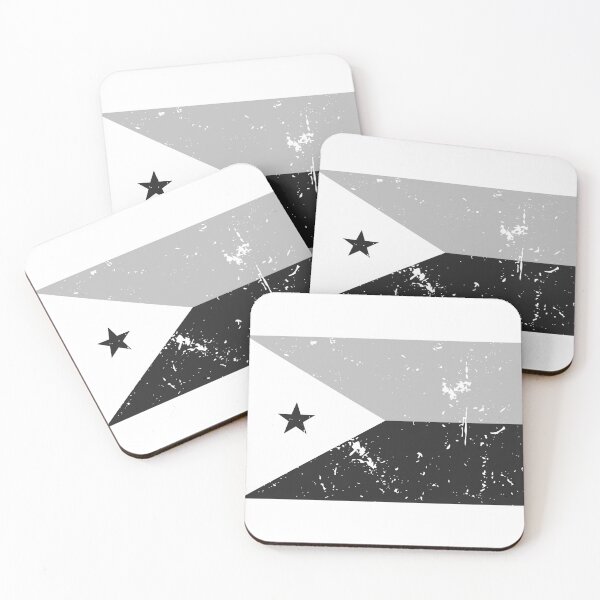 Item preview, Djibouti black and white flag vintage - grayscale designed and sold by Starstacks.