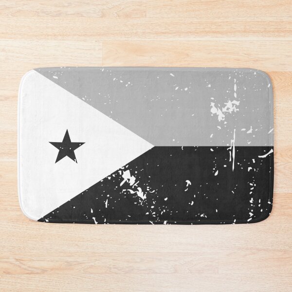 Item preview, Djibouti black and white flag vintage - grayscale designed and sold by Starstacks.