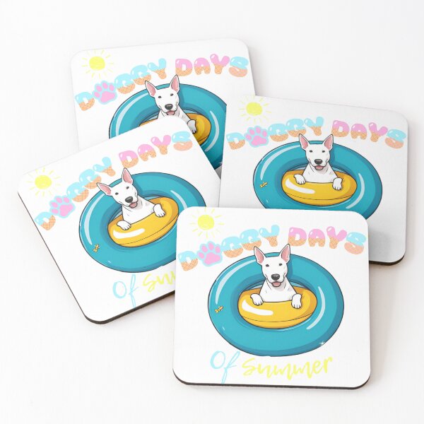 Item preview,  Doggy Days of summer aesthetic summer vacation bull terrier in a swimming ring  designed and sold by GoodyPaws.